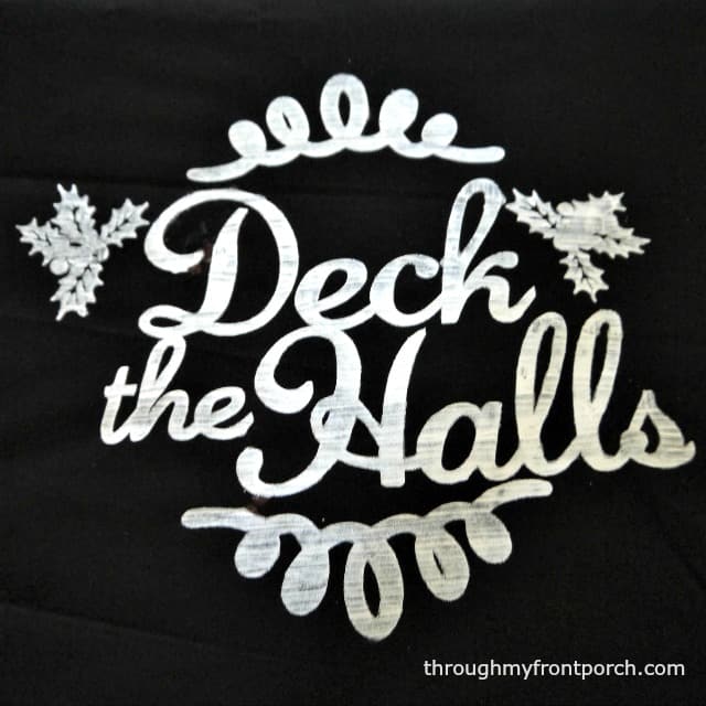 Finished painted the deck the halls pillow front.